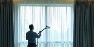 Commercial curtain stain removal service pallara hotels offices restaurants